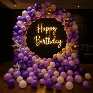 purple reign balloon setup