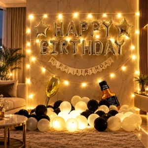 Home birthday surprise wall decoration at home