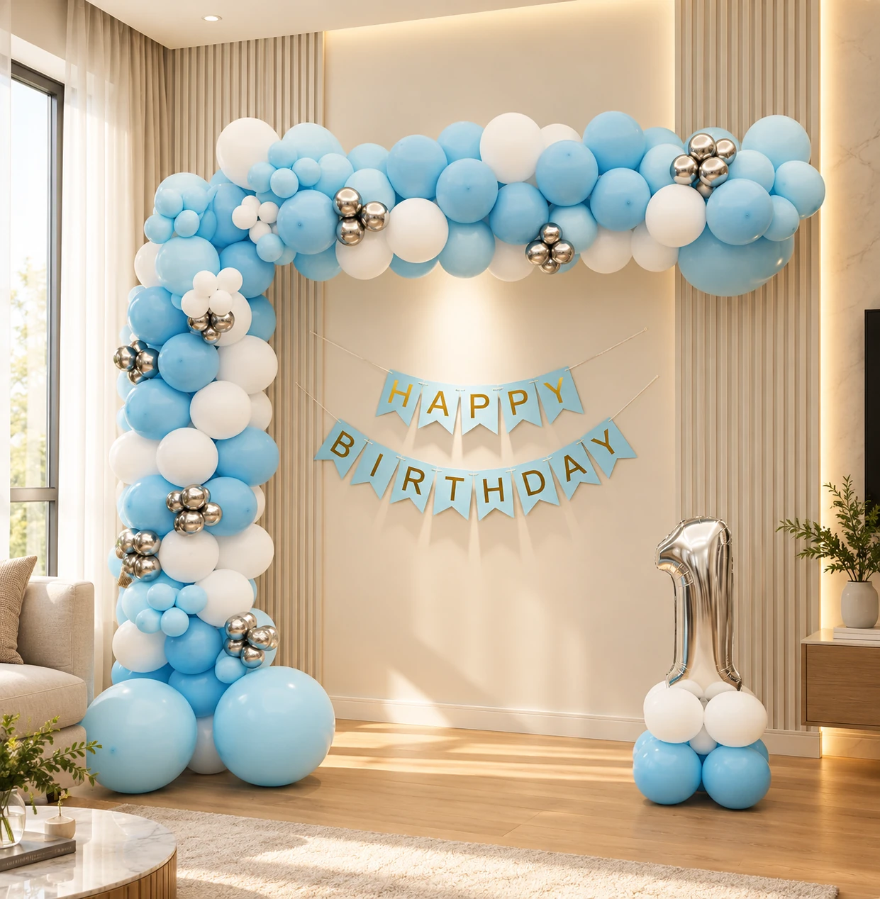modern first birthday balloon arch modern first birthday balloon arch